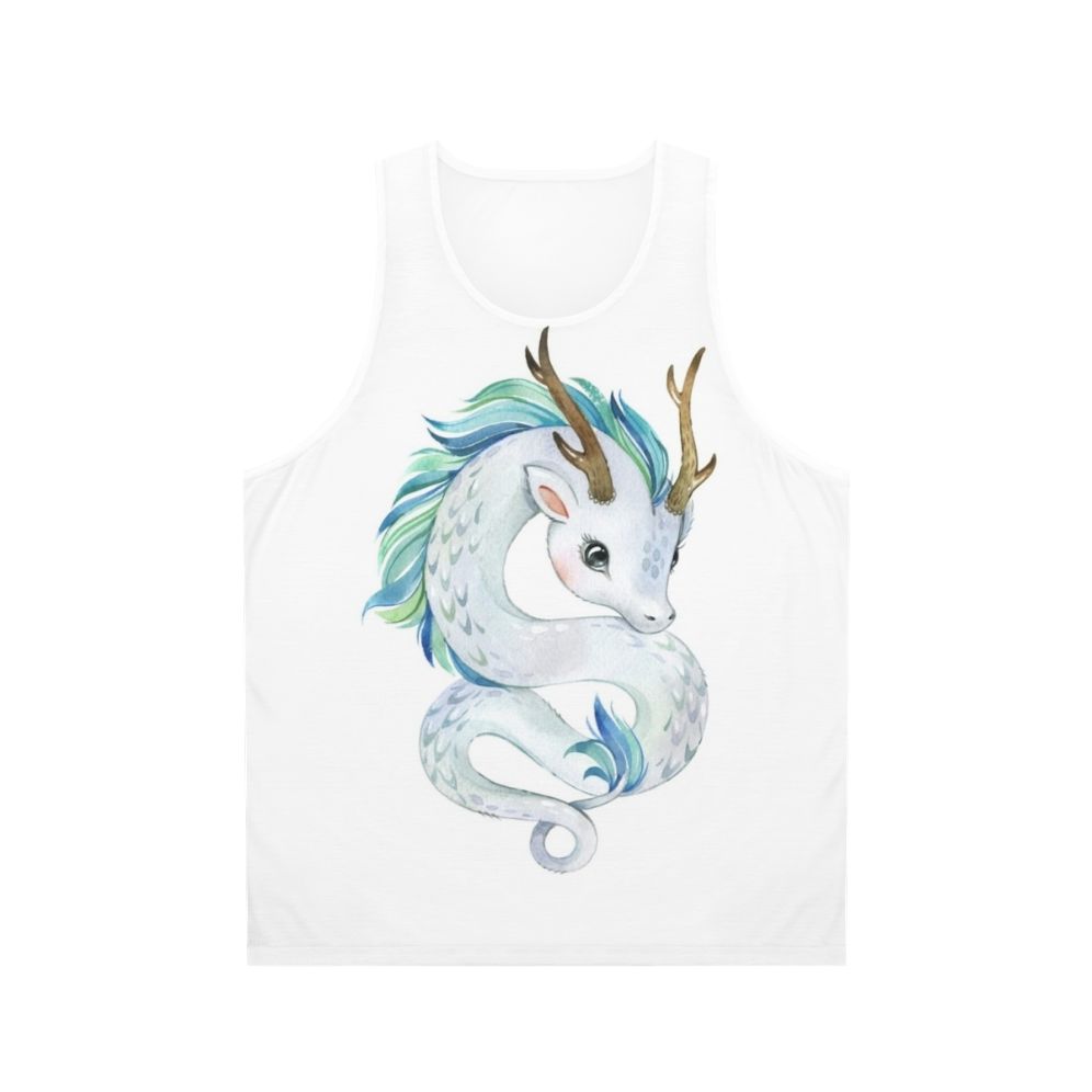 Unisex tank top featuring a mythical dragon design