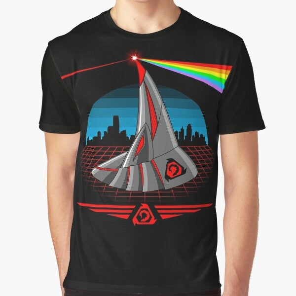 Dark Side of the Moon Retro Video Game Graphic T-Shirt