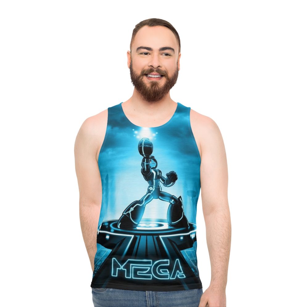 Retro Mega Man x Tron Legacy Unisex Tank Top - men