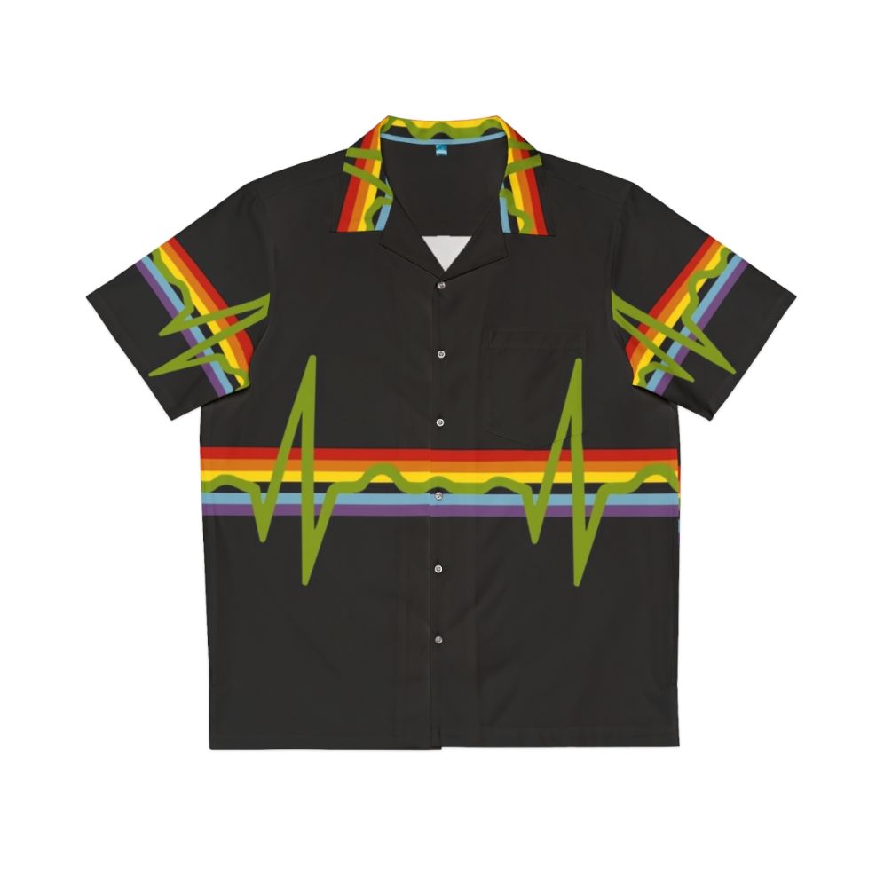 Dark Side of the Moon Pink Floyd Hawaiian Shirt with Gatefold Album Cover Design