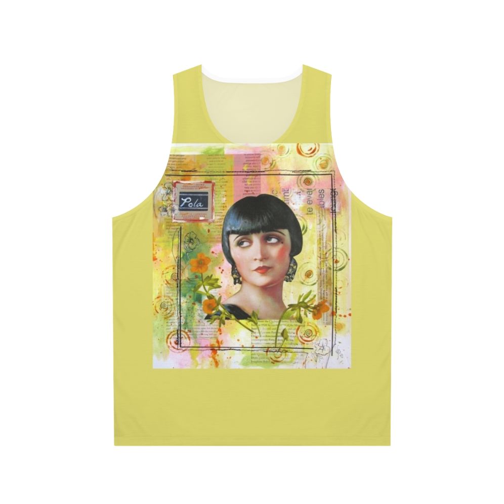 Pola Negri 1920s vintage collage unisex tank top