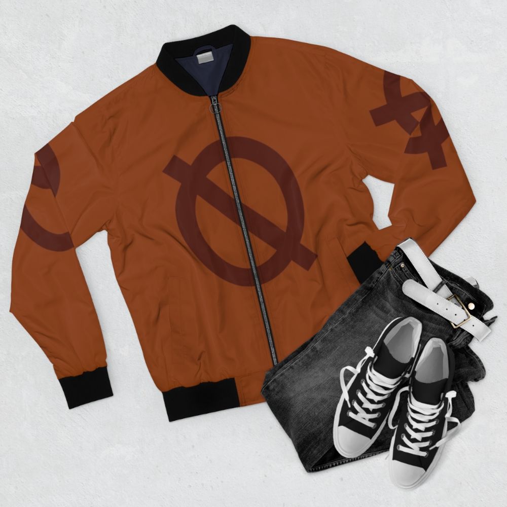 Mae Borowski Bomber Jacket from the video game Night in the Woods - Flat lay