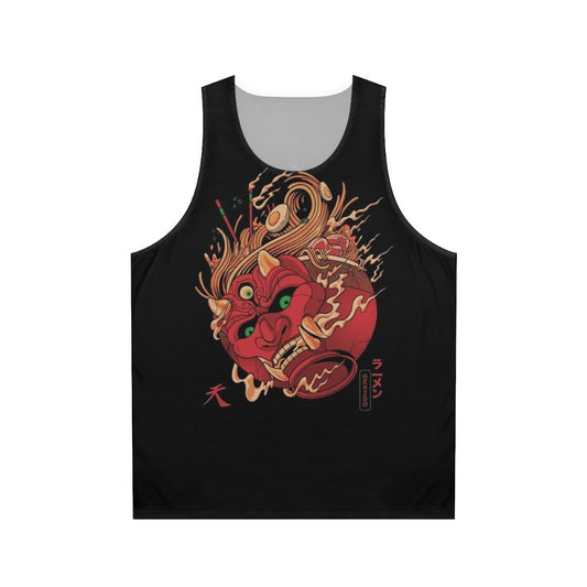 Gekido Ramen Unisex Tank Top featuring Japanese cultural elements and gaming influences