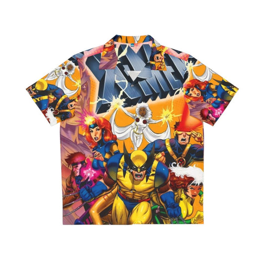 Vintage Xmen inspired Hawaiian shirt with horror aesthetic