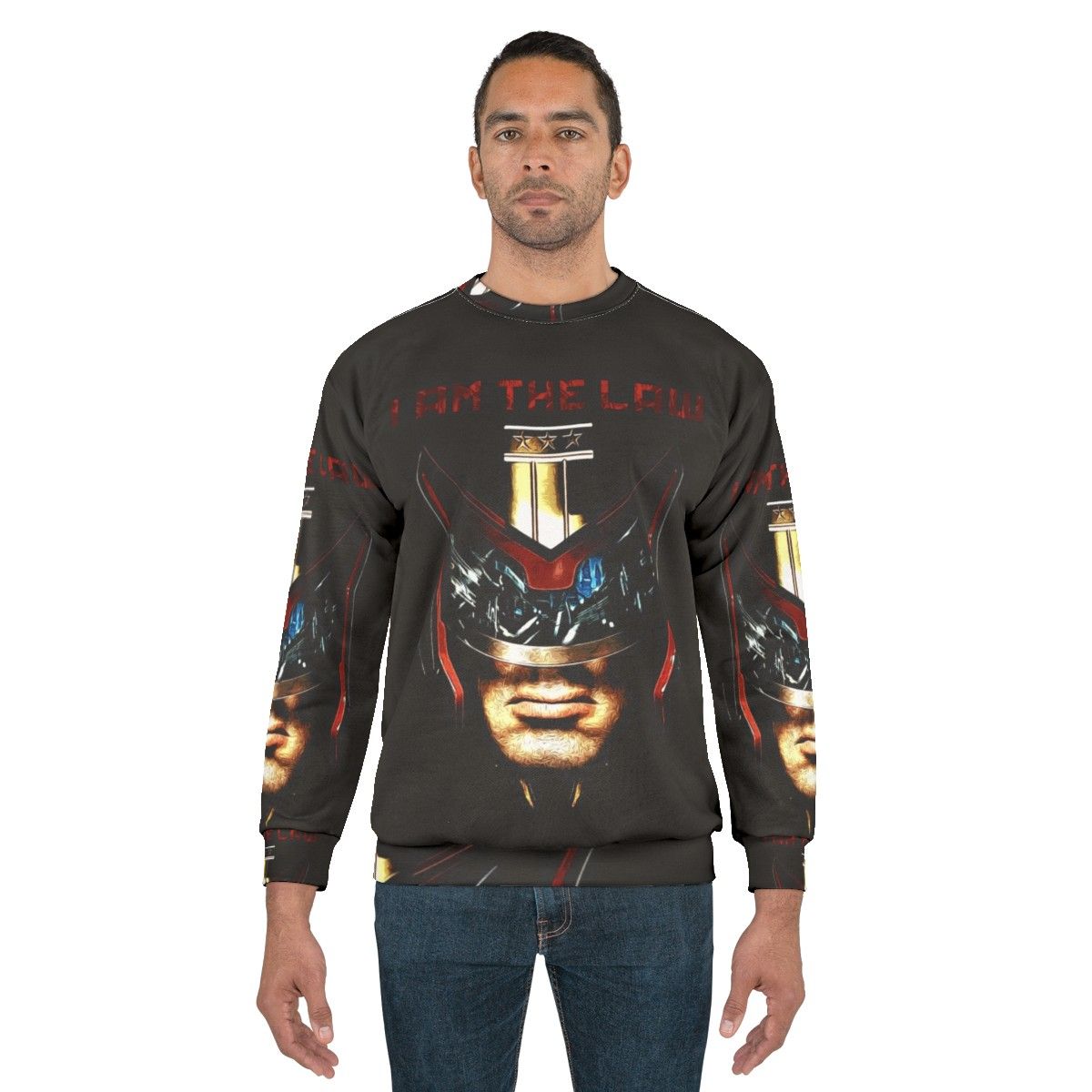 "I Am The Law" futuristic sci-fi themed sweatshirt - men