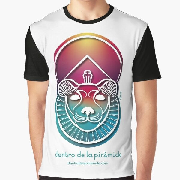 Retro design graphic t-shirt featuring the iconic image of Tutankhamun, the ancient Egyptian pharaoh.