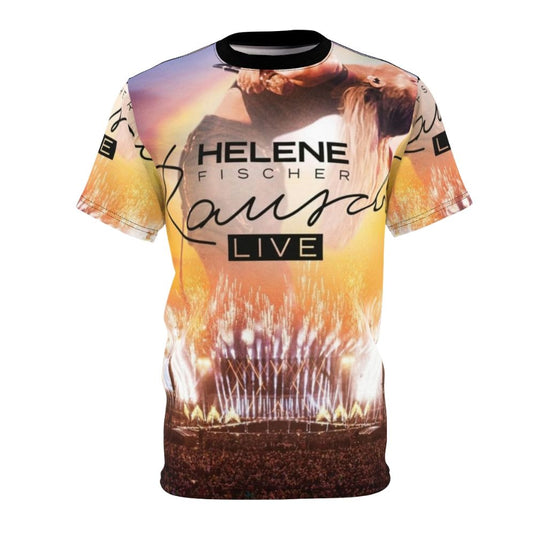 A stylish t-shirt featuring a portrait of German pop singer Helene Fischer in a cool, aesthetic design.