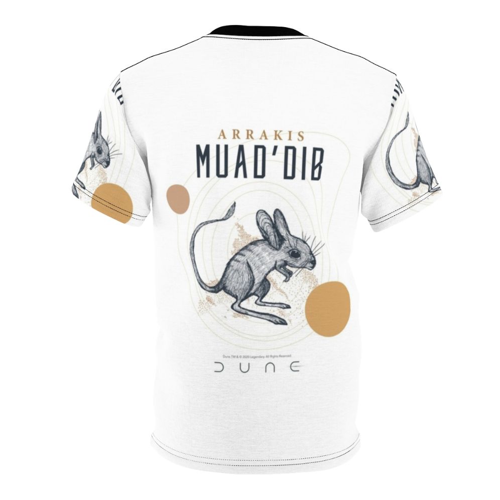 Dune 2020 inspired t-shirt with desert and Muad'Dib graphic - Back