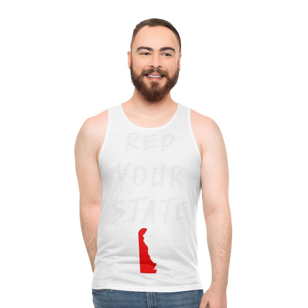 Delaware state pride unisex tank top - men