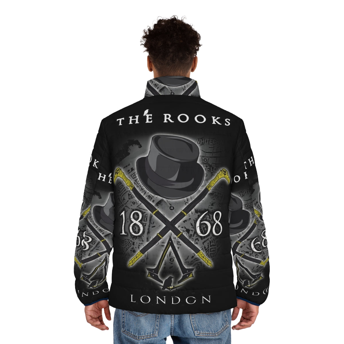 Assassin's Creed Syndicate The Rooks puffer jacket with gaming inspired design - men back