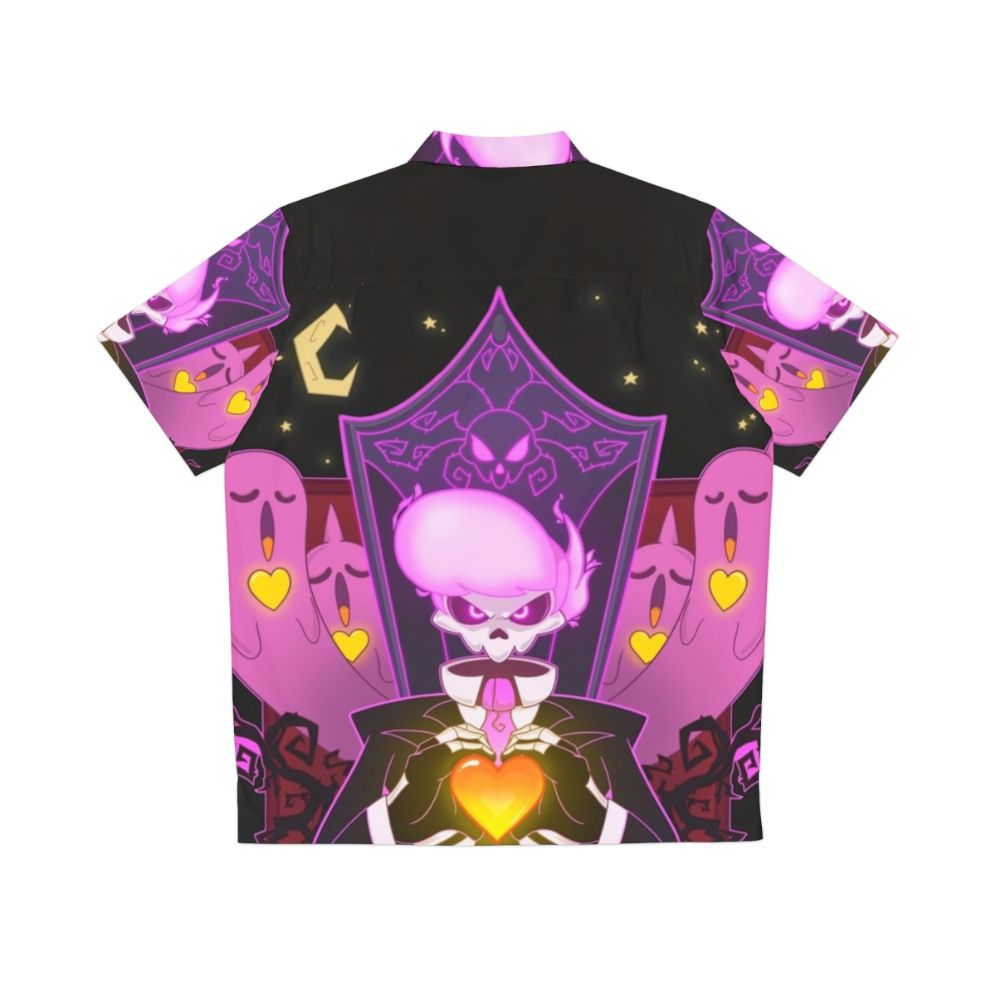 Mystery Skulls Ghost Hawaiian Shirt with Skeleton Apparel - Back