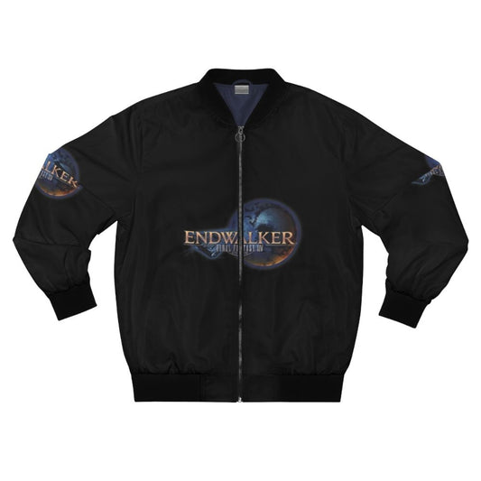 Final Fantasy XIV Endwalker Bomber Jacket featuring the Endwalker logo