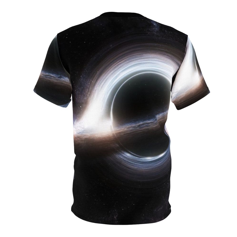 Gargantua T-shirt featuring a black hole and galaxy design - Back