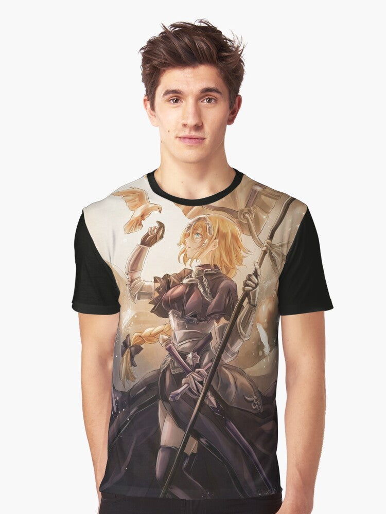 Joan of Arc anime character graphic design t-shirt for Fate series fans - Men