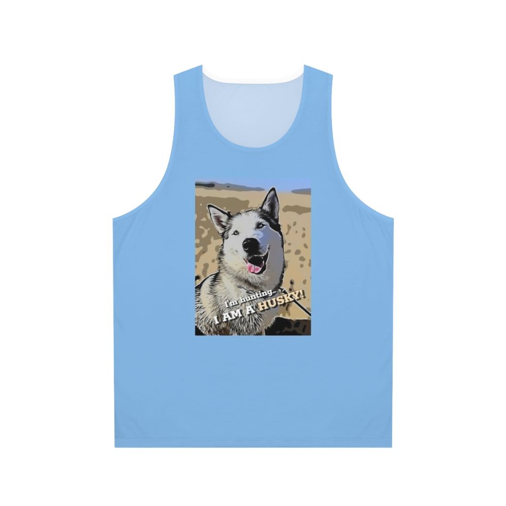 Siberian Husky wearing Unisex Tank Top