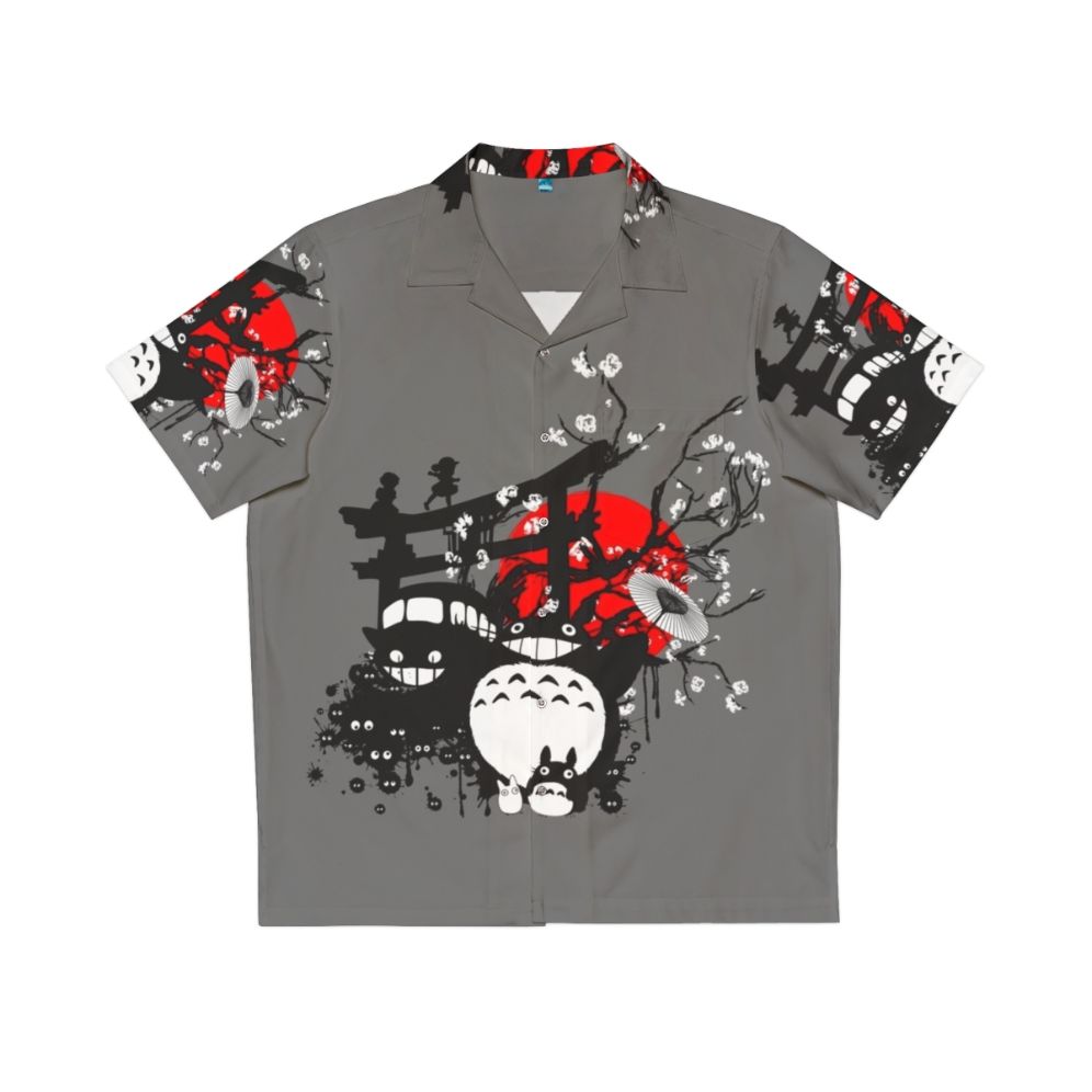 Vibrant Japanese-inspired Hawaiian shirt with anime and manga motifs