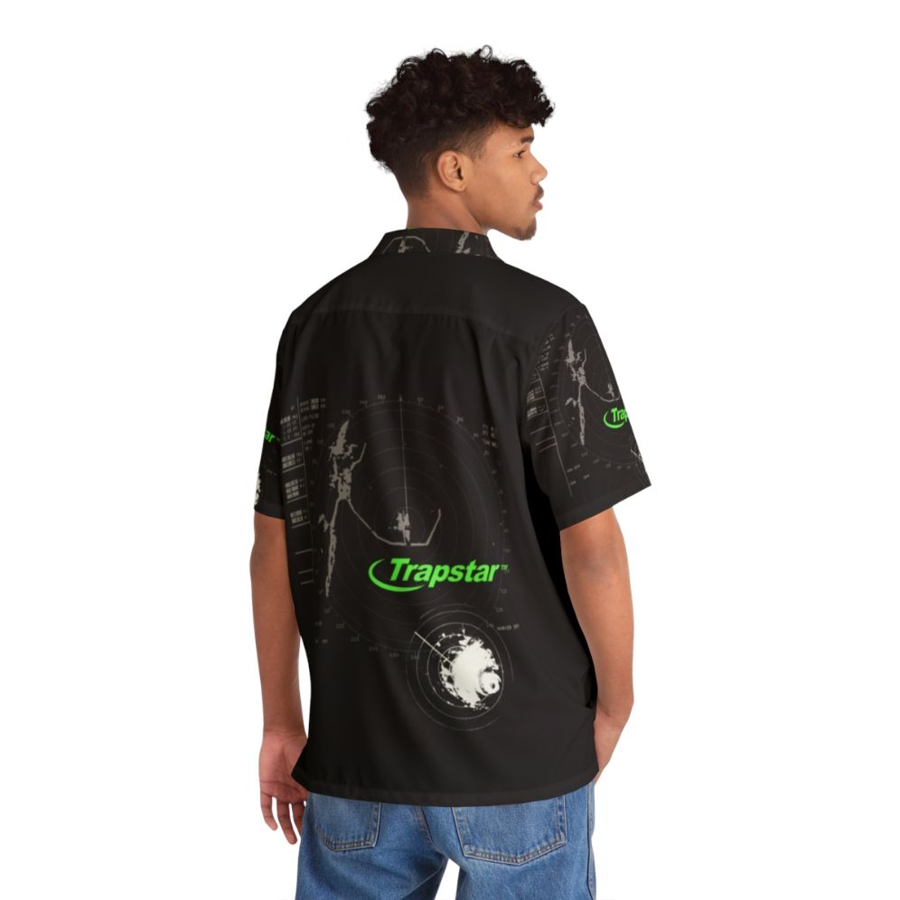 Trapstar Hyperdrive Cyclone Hawaiian Shirt with Tropical Print - People Back