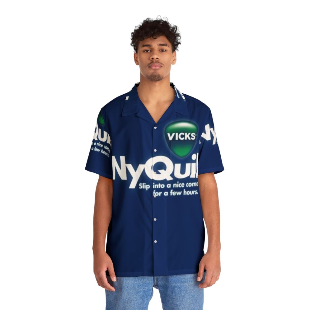 Nyquil Hawaiian Shirt featuring honest company branding - People Front