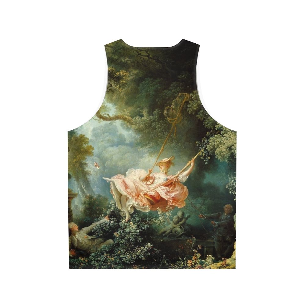 Unisex tank top featuring The Swing painting by Jean Honore Fragonard - Back