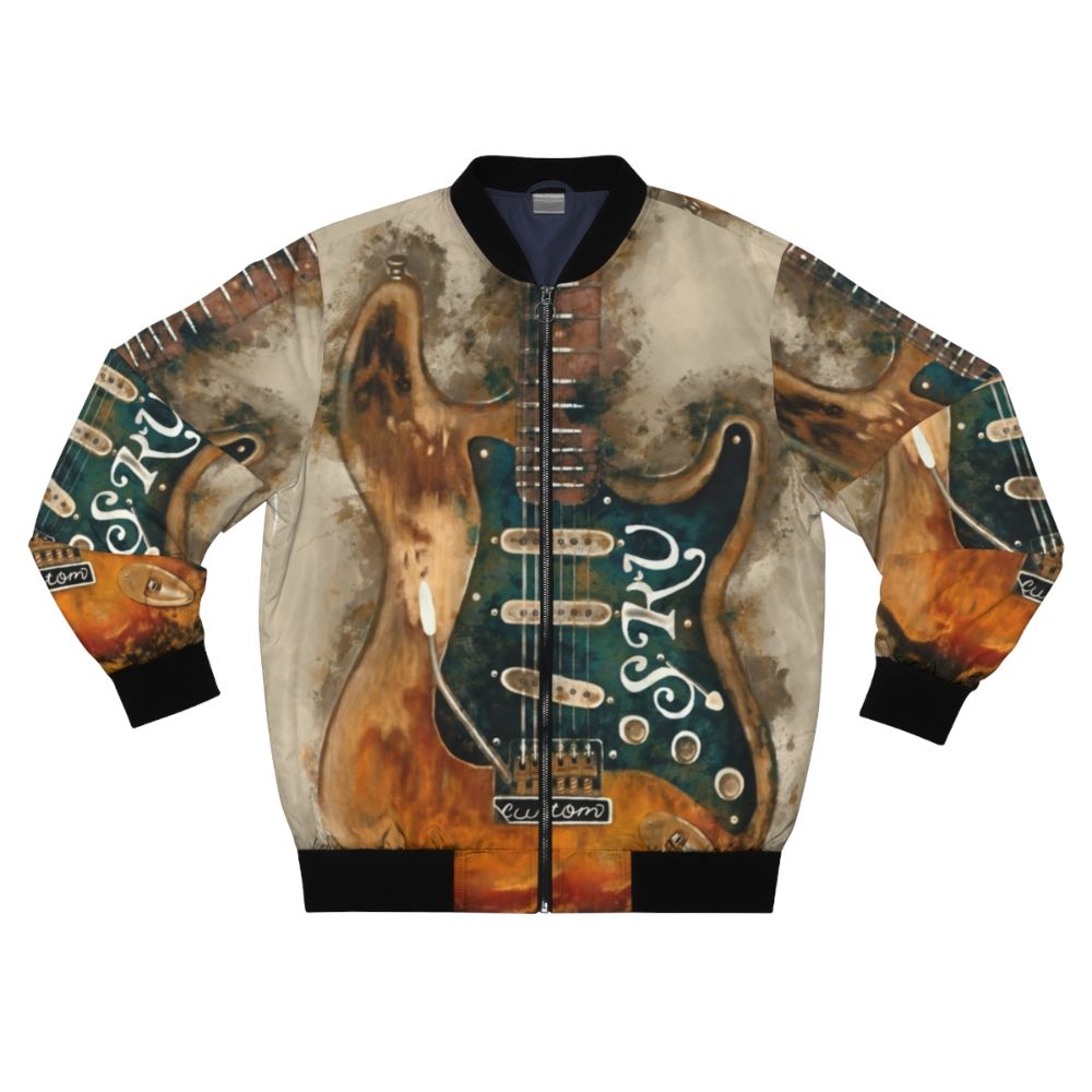 Stevie Ray Vaughan Electric Guitar Bomber Jacket