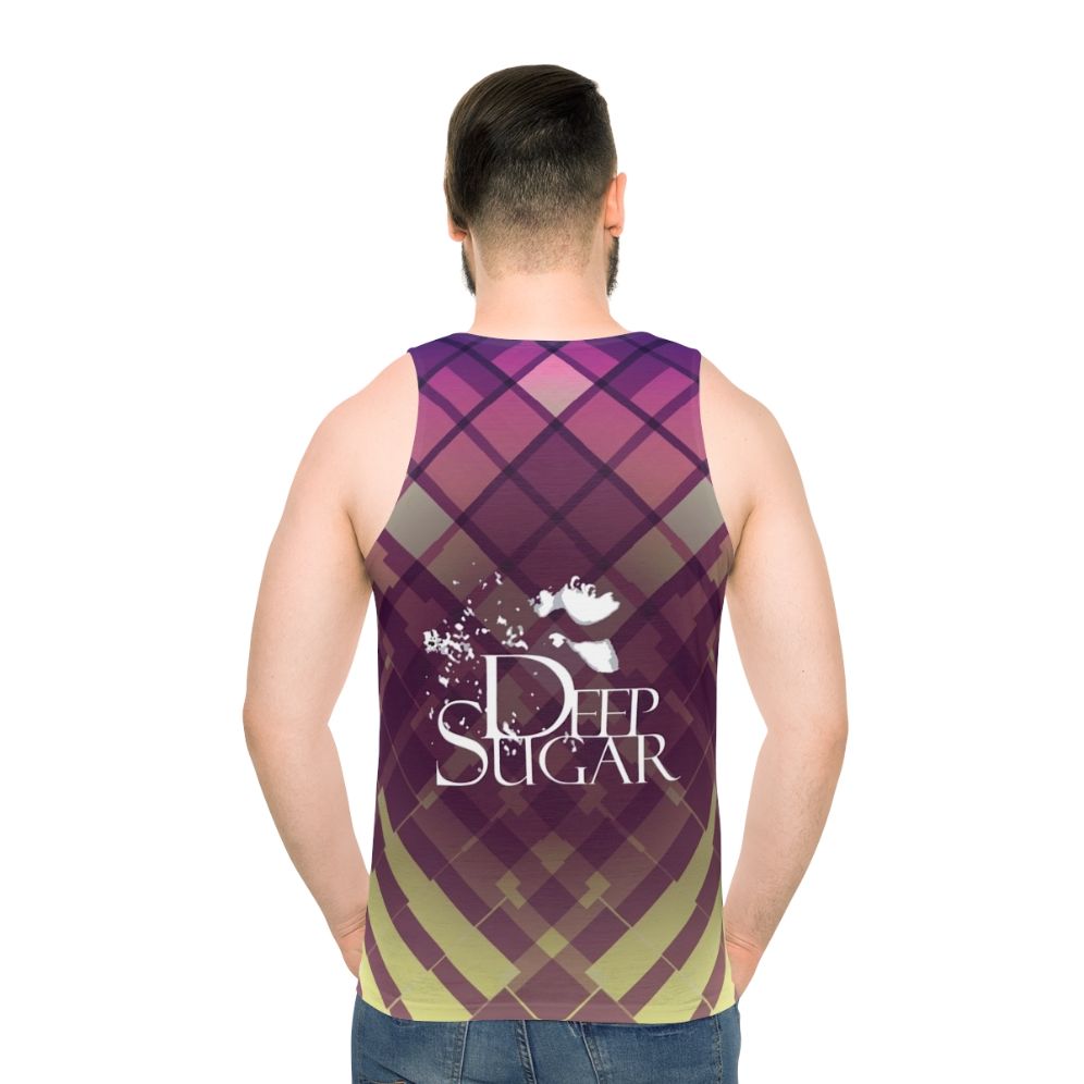 Unisex Deep Sugar Electronic Music Tank Top - men back