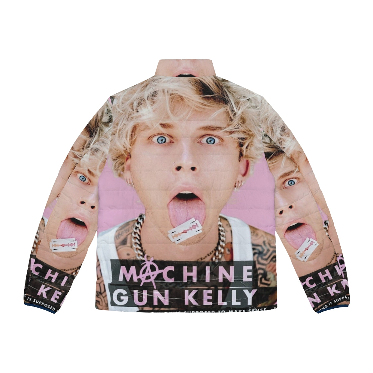 Machine Gun Kelly wearing a puffer jacket - Back