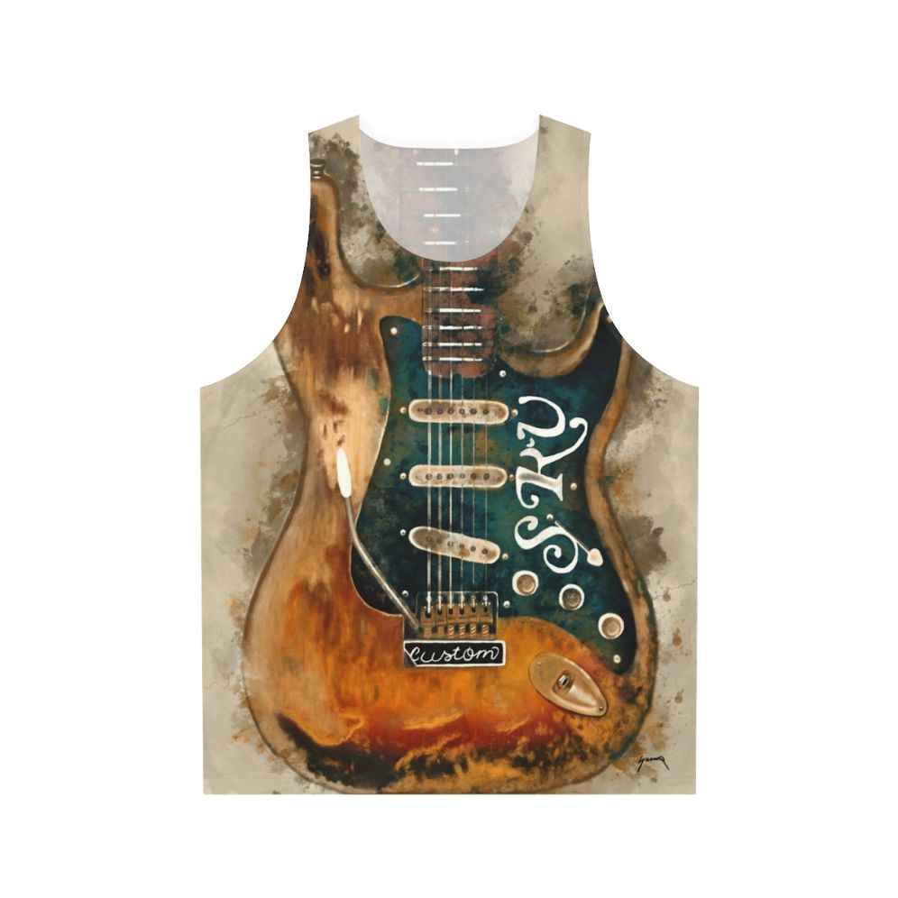 Stevie Ray Vaughan electric guitar unisex tank top