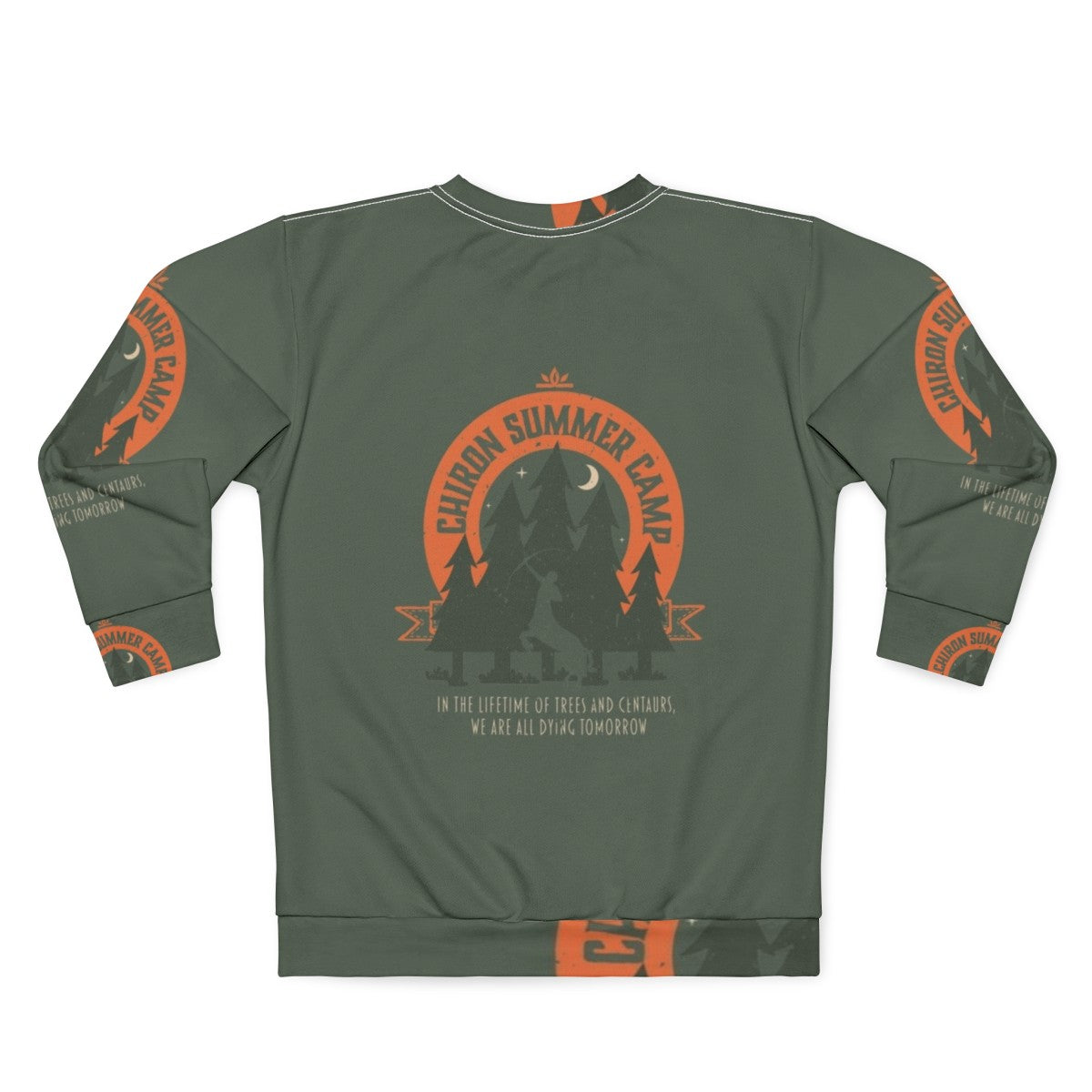 Chiron Summer Camp Sweatshirt with Song of Achilles Design - Back