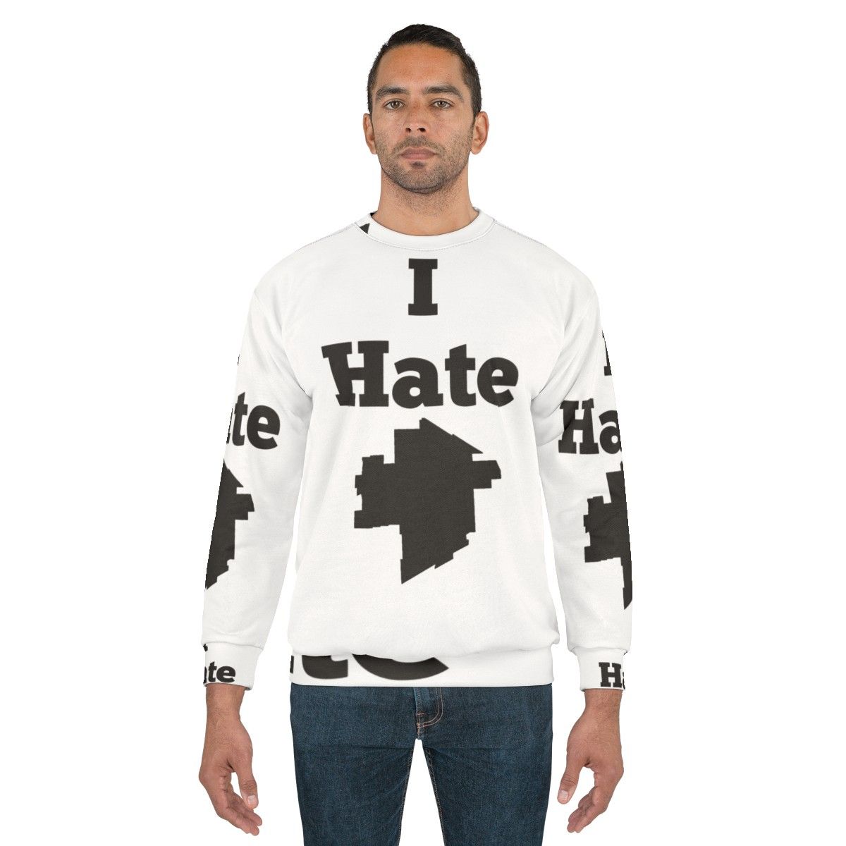 I Hate Winnipeg Sweatshirt with Winnipeg and The Weakerthans design - men