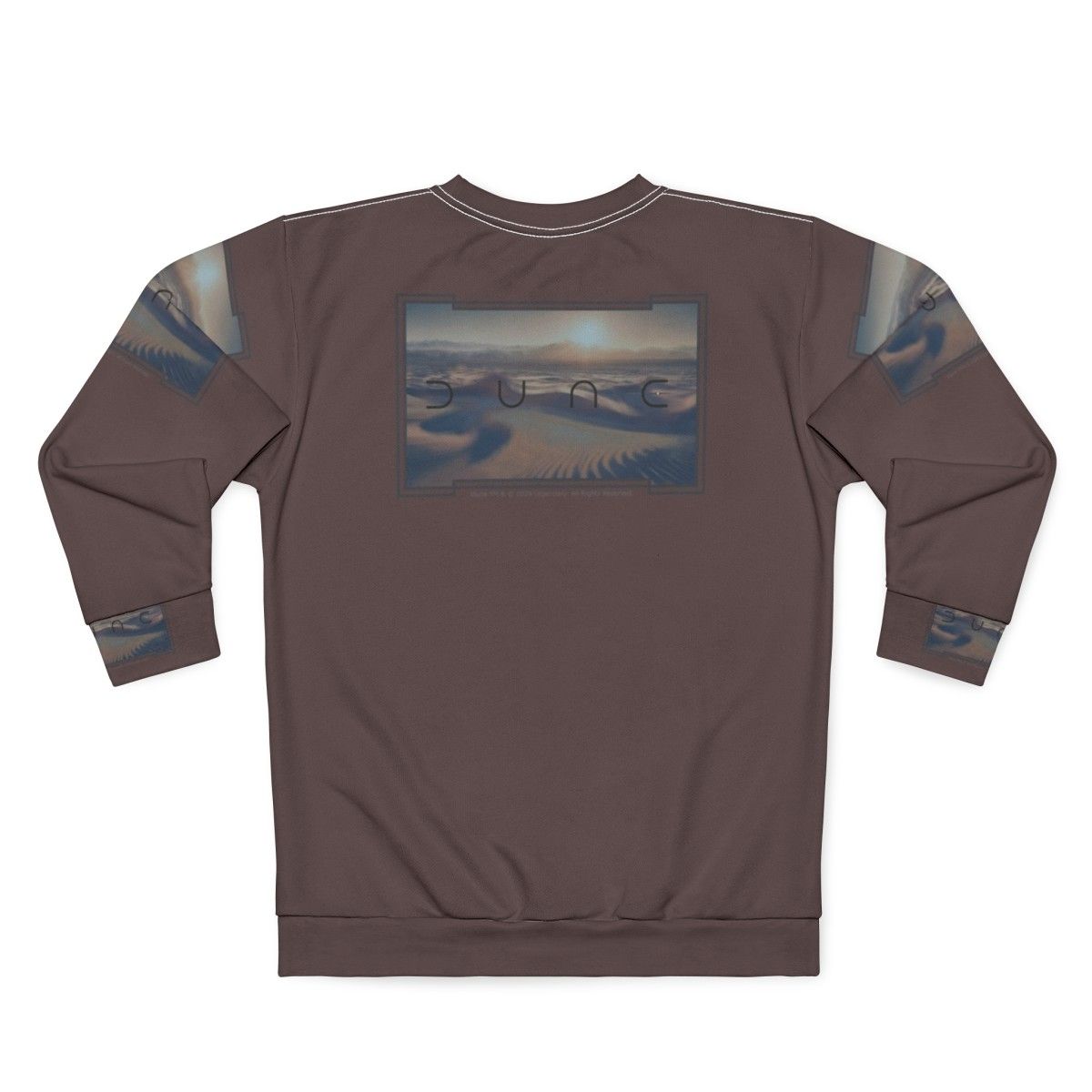 Dune movie inspired sweatshirt with cinematic desert planet design - Back