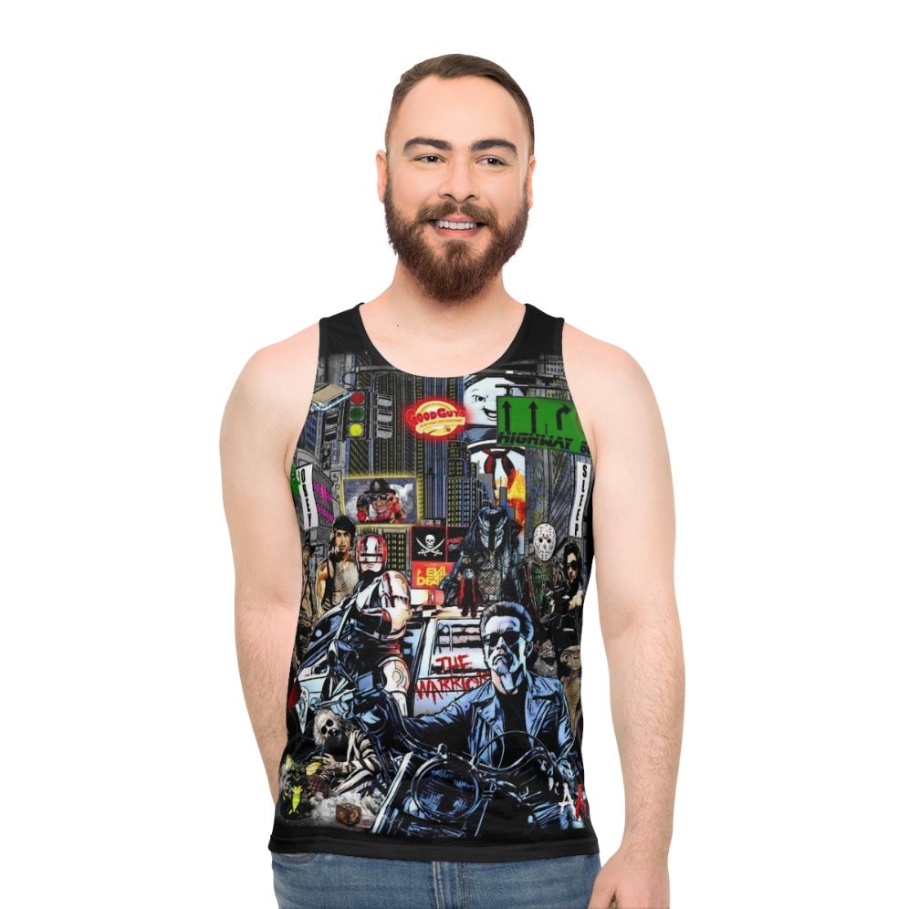 Retro 80s unisex tank top - men