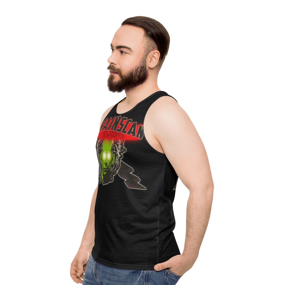 Brainscan 90s cult classic horror movie unisex tank top - men side