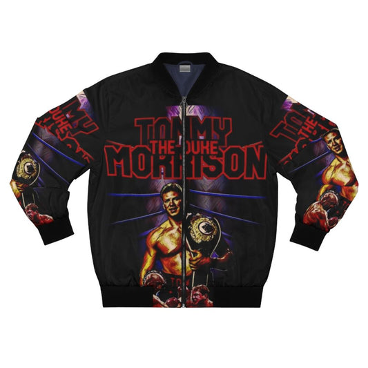 Tommy Morrison Heavyweight Boxing Champion Wearing a Bomber Jacket