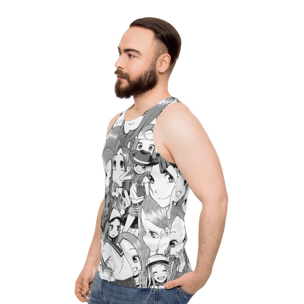 Takagi-san Smug Queen Unisex Anime Tank Top - men side