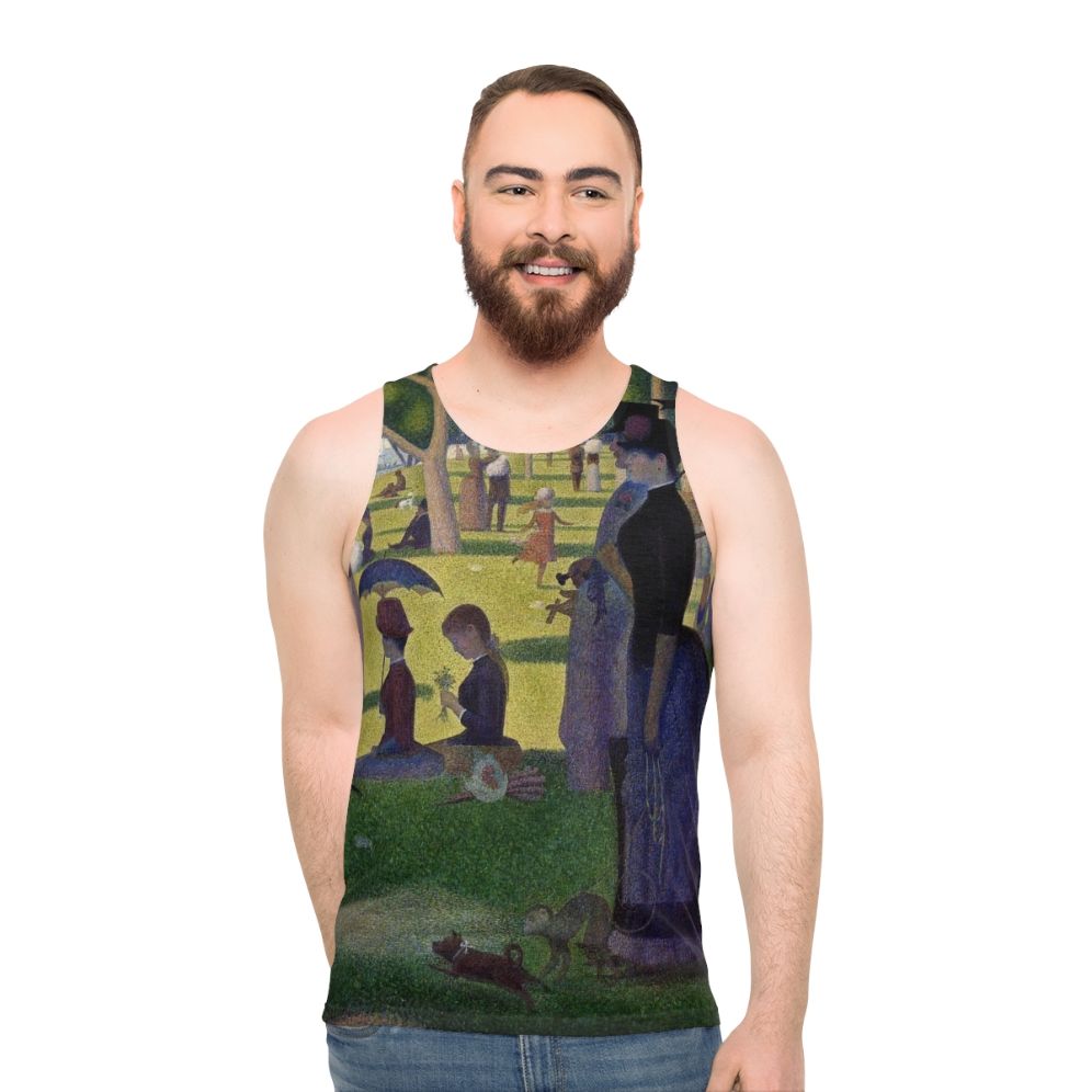 Pointillist Sunday Afternoon Unisex Tank Top - men