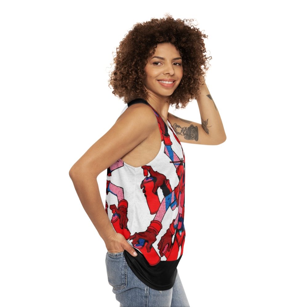 Unisex jet set radio inspired tank top - women side