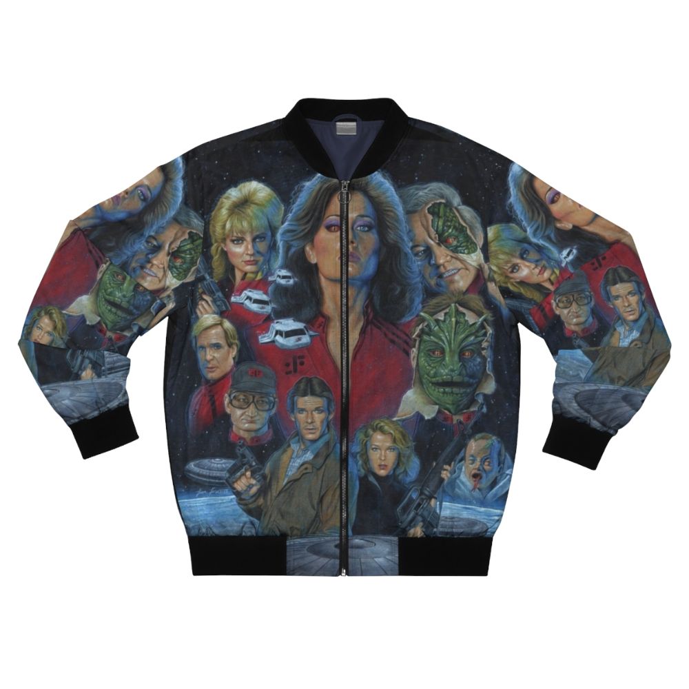 Visitors 80s Bomber Jacket with V The Final Battle Inspired Design