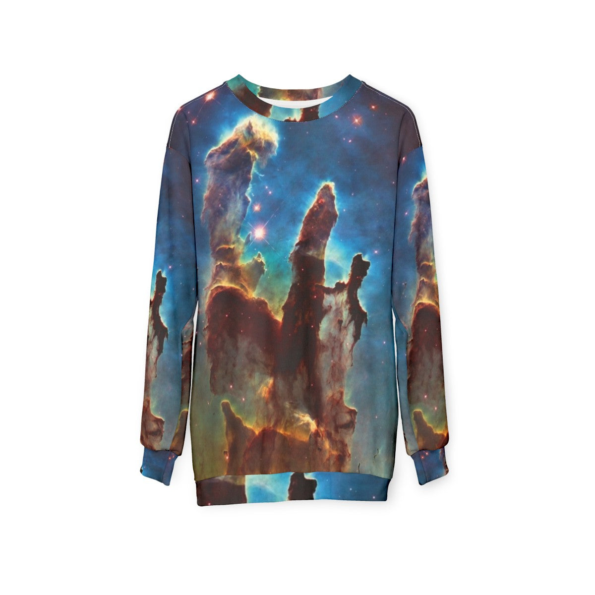 Nebula Sweatshirt featuring the Pillars of Creation - hanging