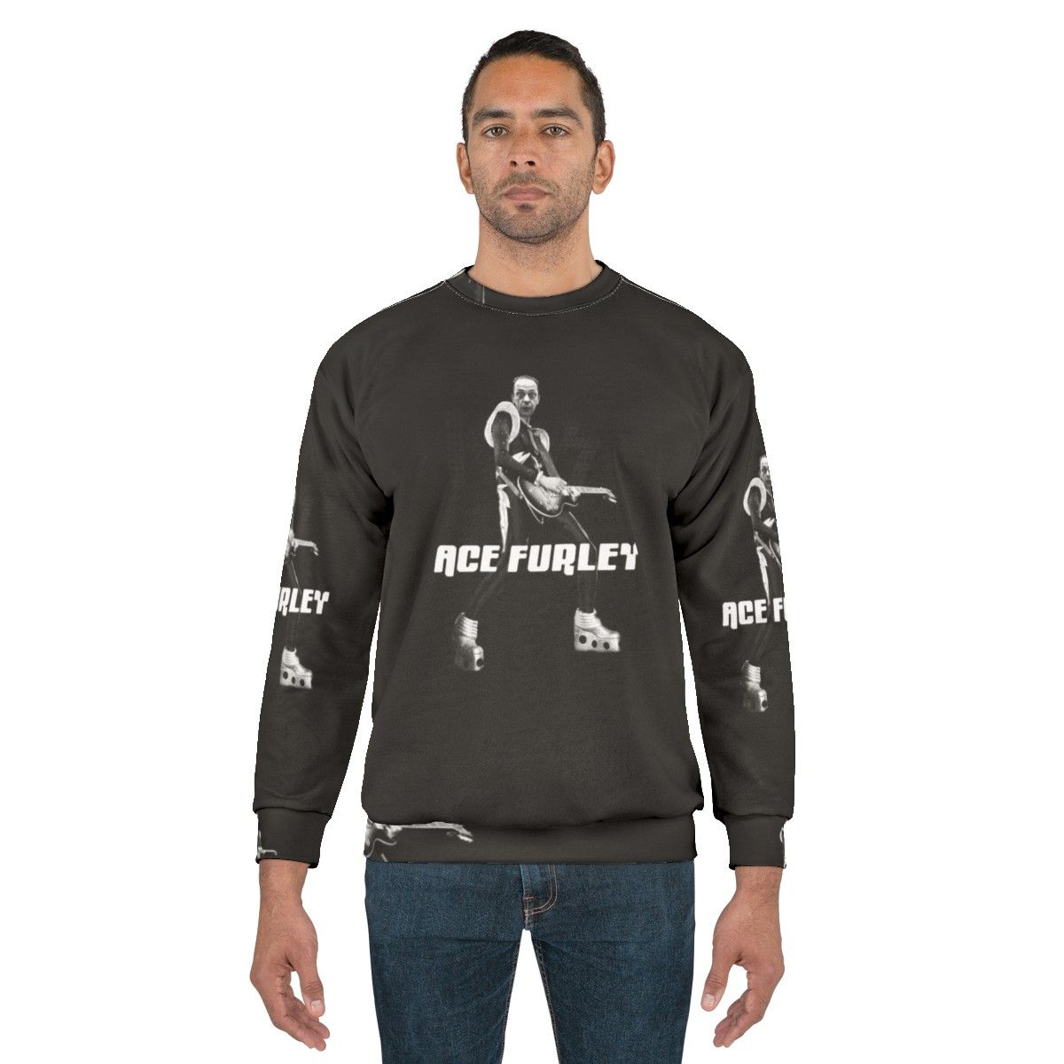 Ace Furley Sweatshirt featuring a guitar design - men