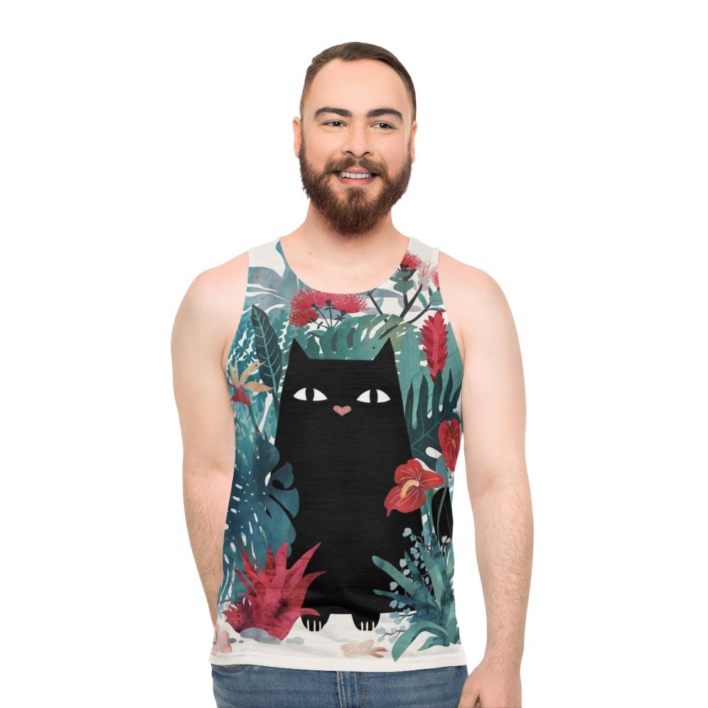 Unisex Hawaiian Floral Tank Top - men