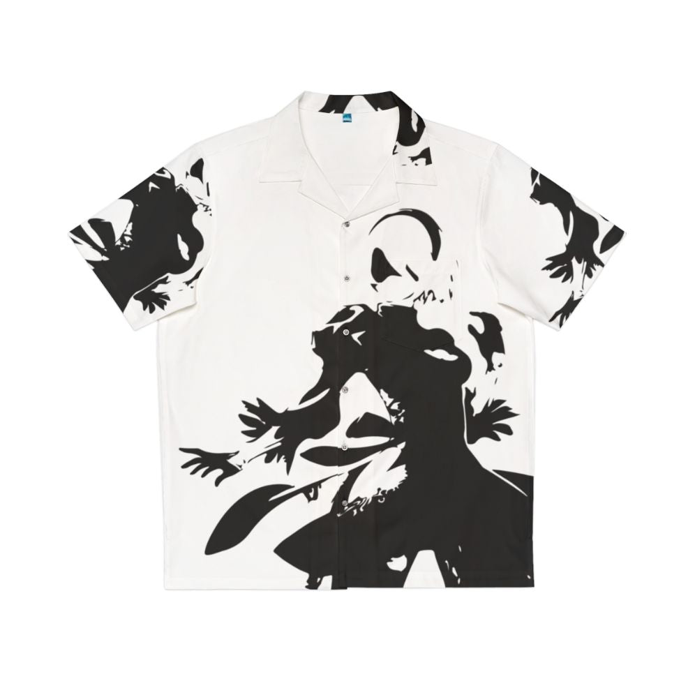 2B Silhouette Hawaiian Shirt, Nier Automata Inspired Fashion