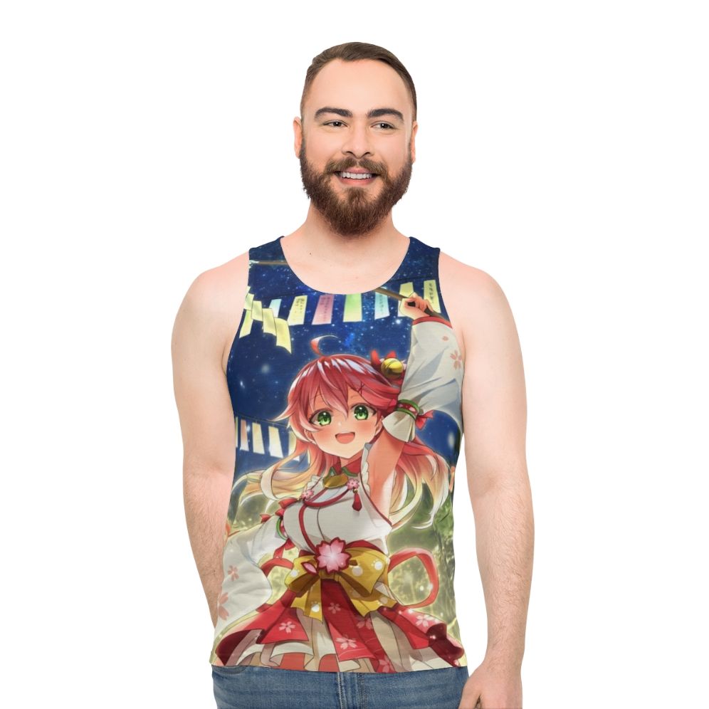 Sakura Miko Tanabata Unisex Anime Tank Top - men