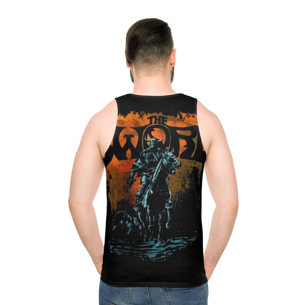 Sword band metal tank top - men back