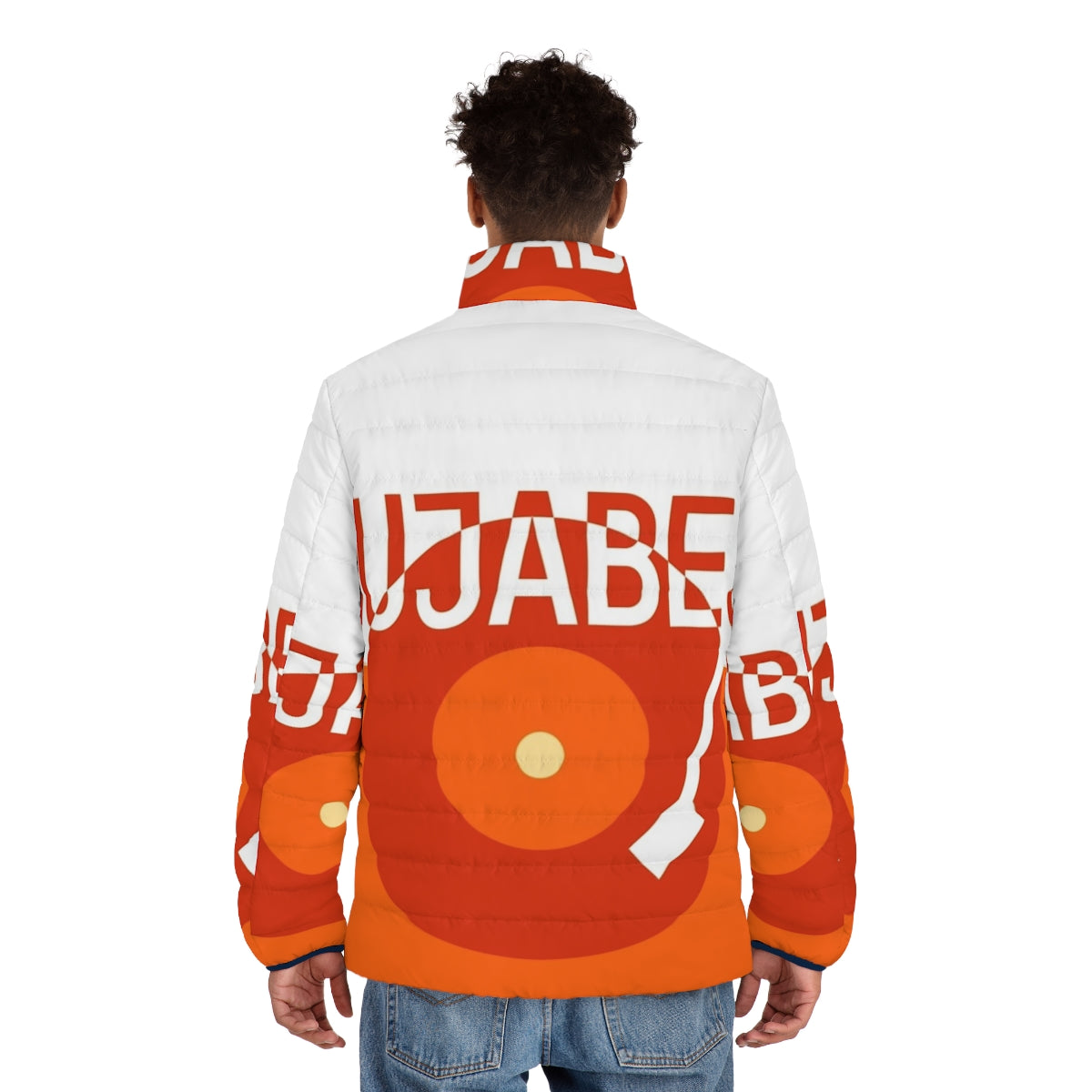 Nujabes Puffer Jacket - Anime Inspired Hip Hop Streetwear - men back