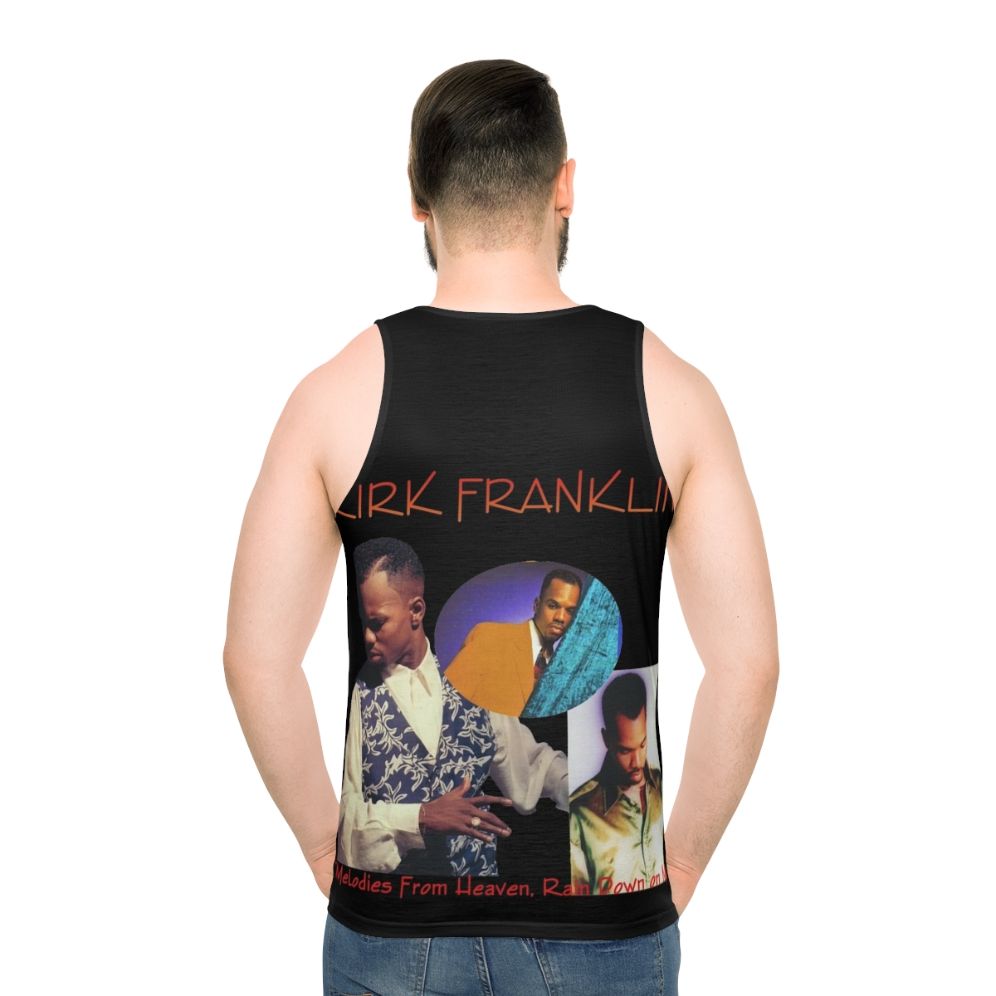 Kirk Franklin 90s music inspired black tank top - men back