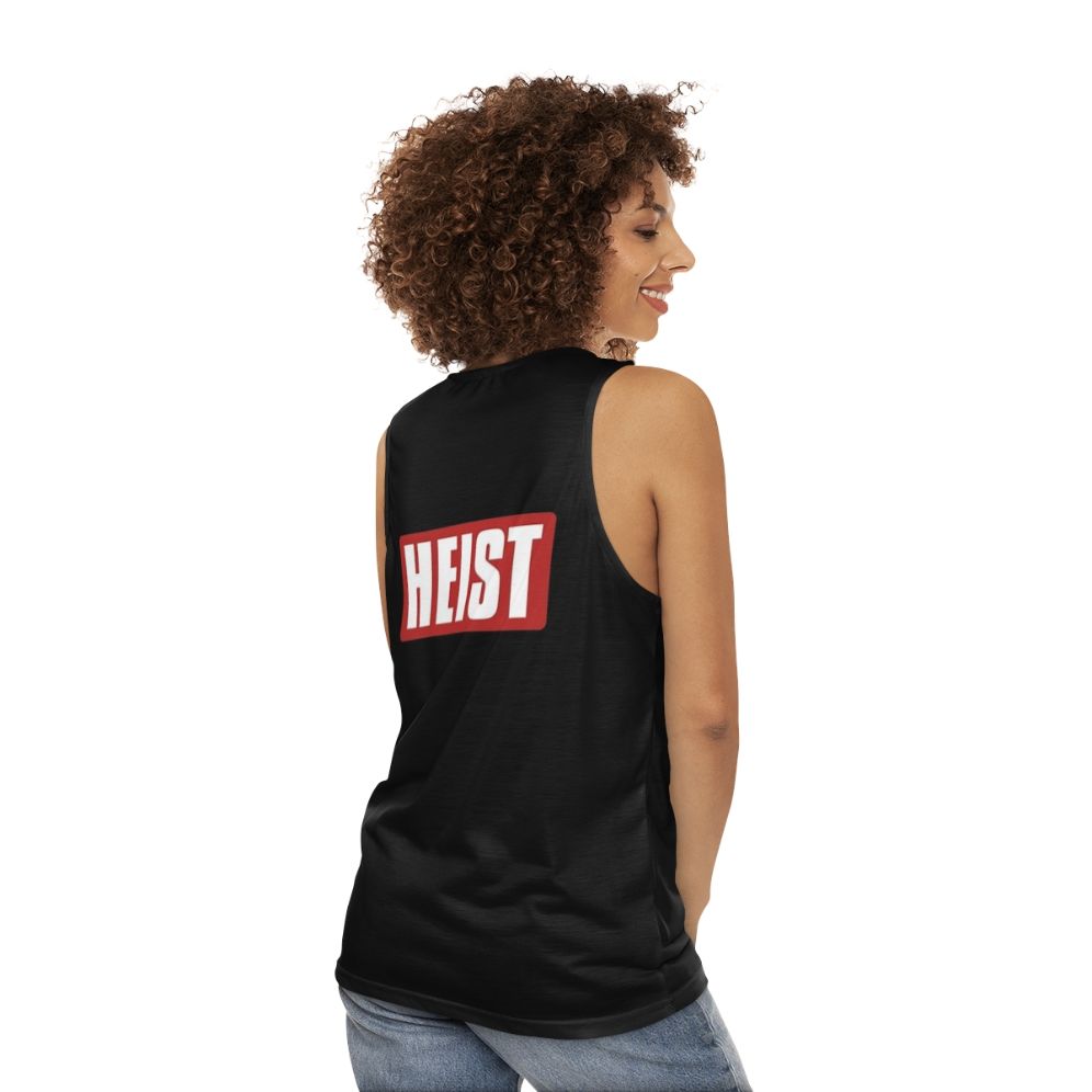 Money Heist Text Art Unisex Tank Top - women back