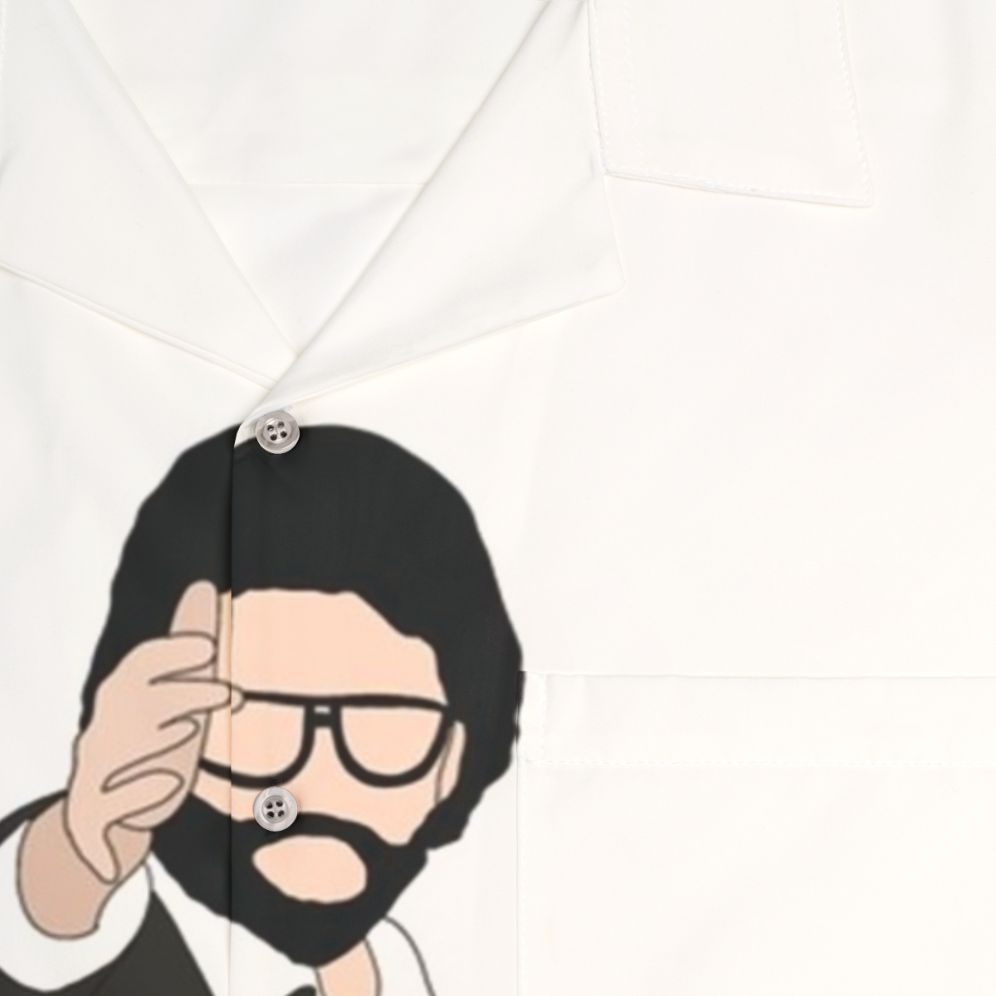 The Professor Money Heist Hawaiian Shirt - Detail