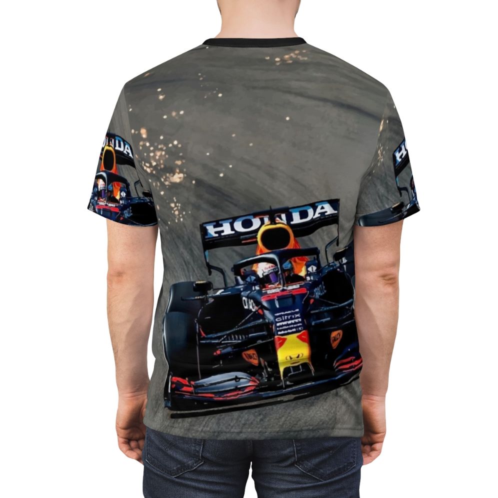 Spark Inspired Max Verstappen Retro Formula 1 T-Shirt - men back