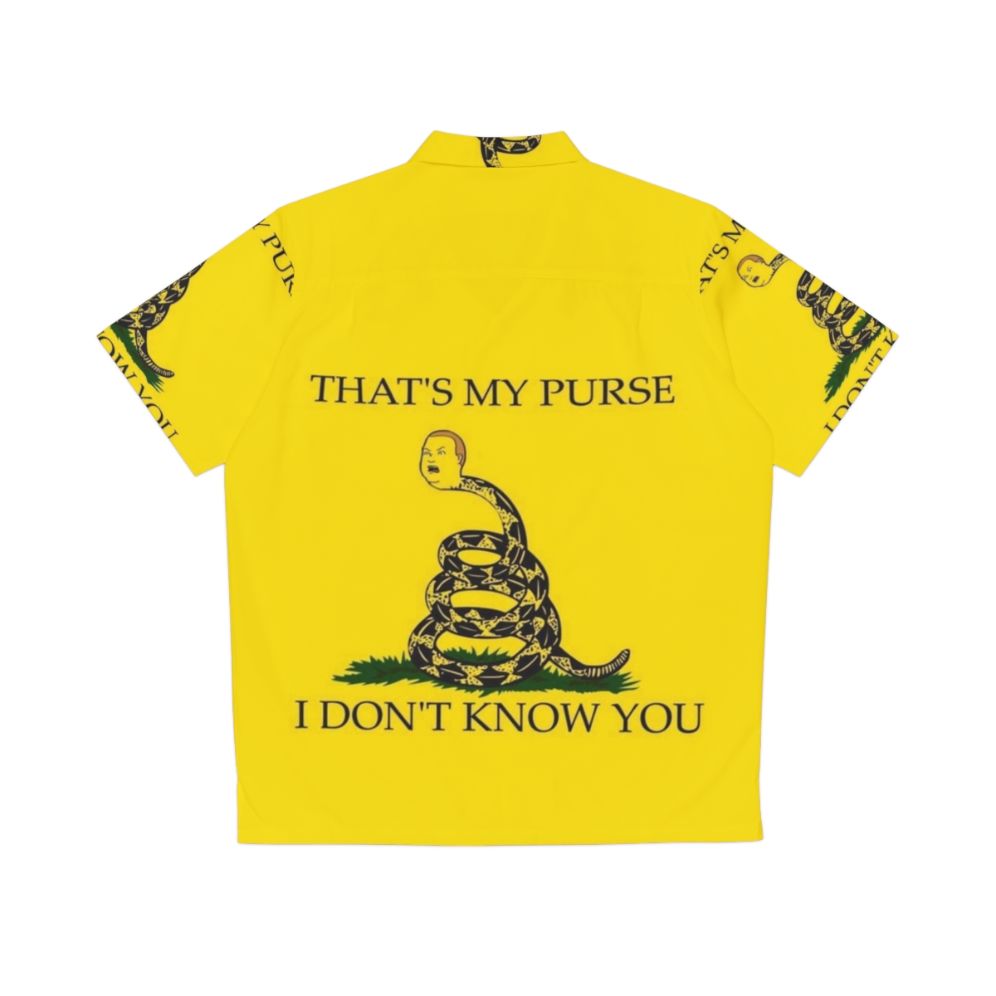 Funny "That's My Purse" Cotton Hawaiian Shirt - Back