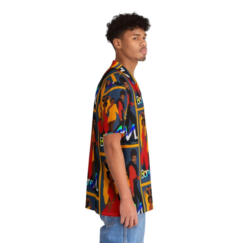 Boney M-inspired Hawaiian shirt with retro music group graphics - People Pight